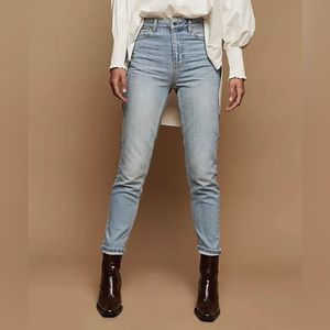 Topshop premium mom jeans in bleach